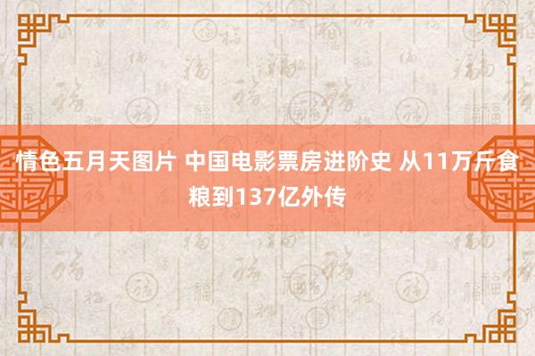 情色五月天图片 中国电影票房进阶史 从11万斤食粮到137亿外传