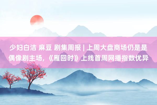 少妇白洁 麻豆 剧集周报 | 上周大盘商场仍是是偶像剧主场， 《雁回时》上线首周网播指数优异