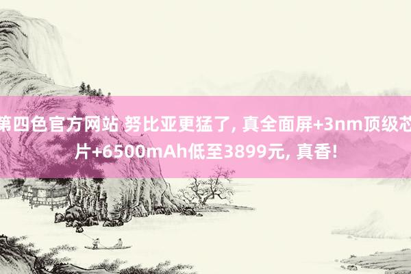 第四色官方网站 努比亚更猛了， 真全面屏+3nm顶级芯片+6500mAh低至3899元， 真香!