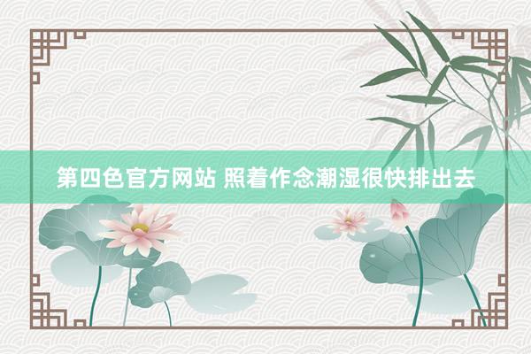 第四色官方网站 照着作念潮湿很快排出去